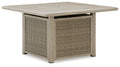 Cliff Trails - Square Fire Pit Table - Beige