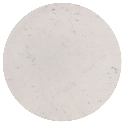 Aldis Round Marble Top Coffee Table White and Natural