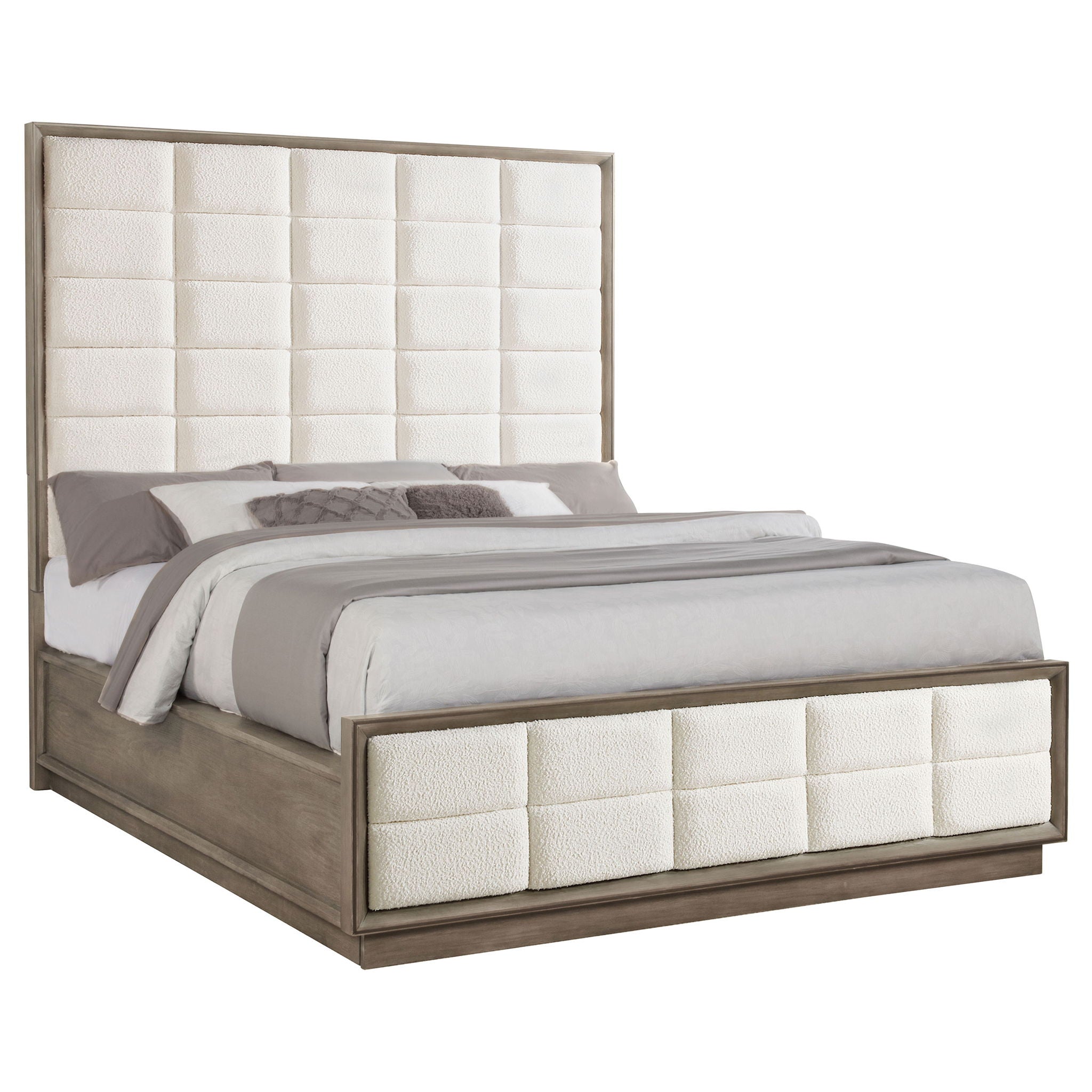 Durango 80-inch California King Panel Bed Taupe Oak
