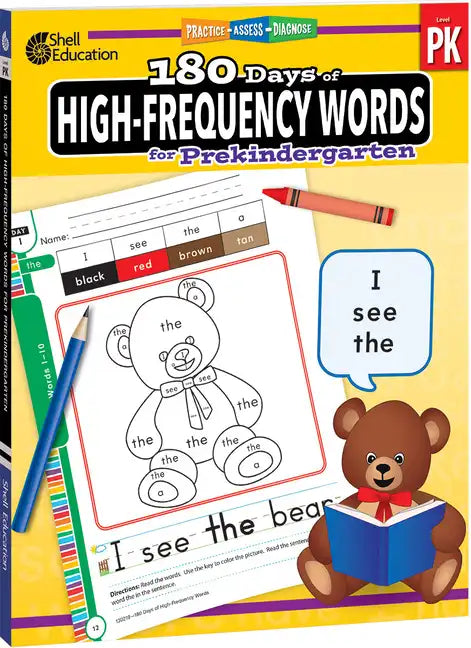 180 Days(tm) High-Frequency Words for Prekindergarten: Practice, Assess, Diagnose - Paperback