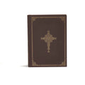CSB Ancient Faith Study Bible, Brown Cloth-Over-Board: Black Letter, Church Fathers, Study Notes and Commentary, Ribbon Marker, Sewn Binding, Easy-To- - Hardcover