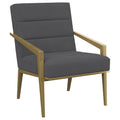 Kirra Upholstered Metal Arm Accent Chair Dark Grey