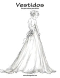 Vestidos libro para colorear para adultos 1 - Paperback