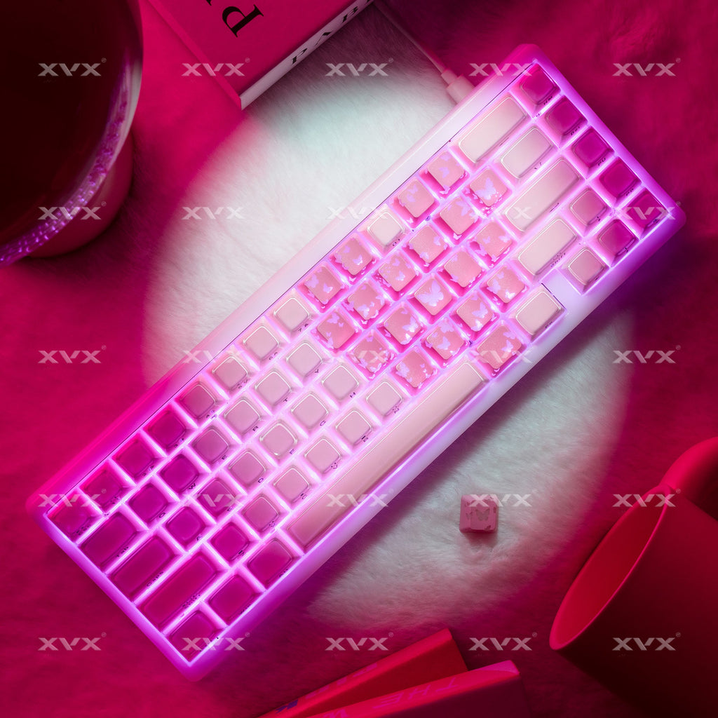 XVX FlutterBloom Heart Layout 21-Key IMD-Tech Keycap Set