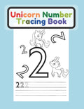 Unicorn Number Tracing Book: For Kids - Paperback