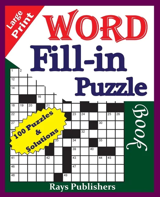 Large Print Word Fill-in Puzzle book - Paperback