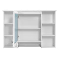 3 In 1 Modern Bathroom Mirror Cabinet With Adjustable Shelf, Soft Close Door, High Definition Mirror & Towel Bar