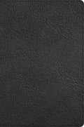 CSB Giant Print Reference Bible, Black Genuine Leather, Indexed - Leather