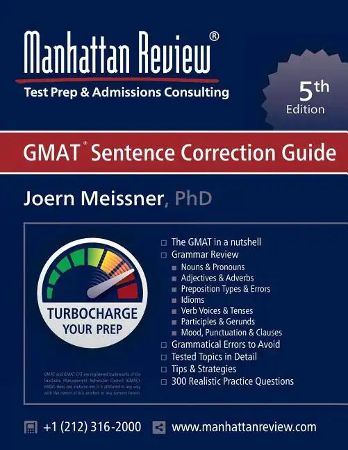Manhattan Review GMAT Sentence Correction Guide [5th Edition] - Paperback