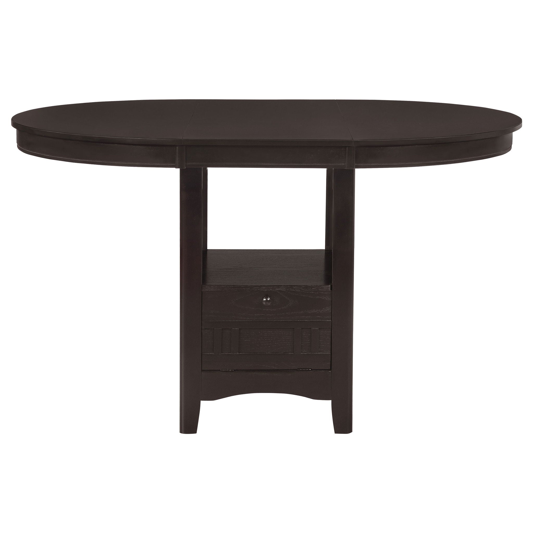 Lavon Oval 60-inch Counter Height Extension Dining Table Espresso