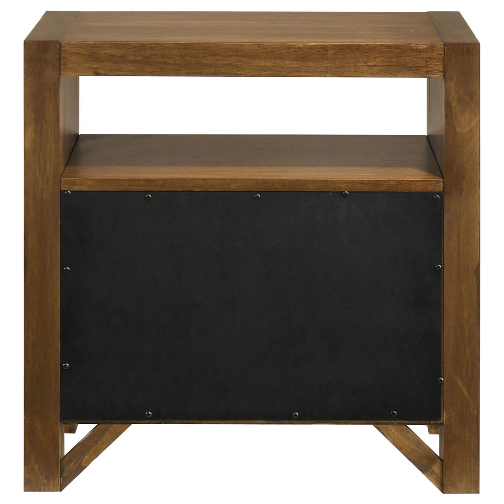 Adderley 2-drawer Nightstand Bedside Table Warm Brown