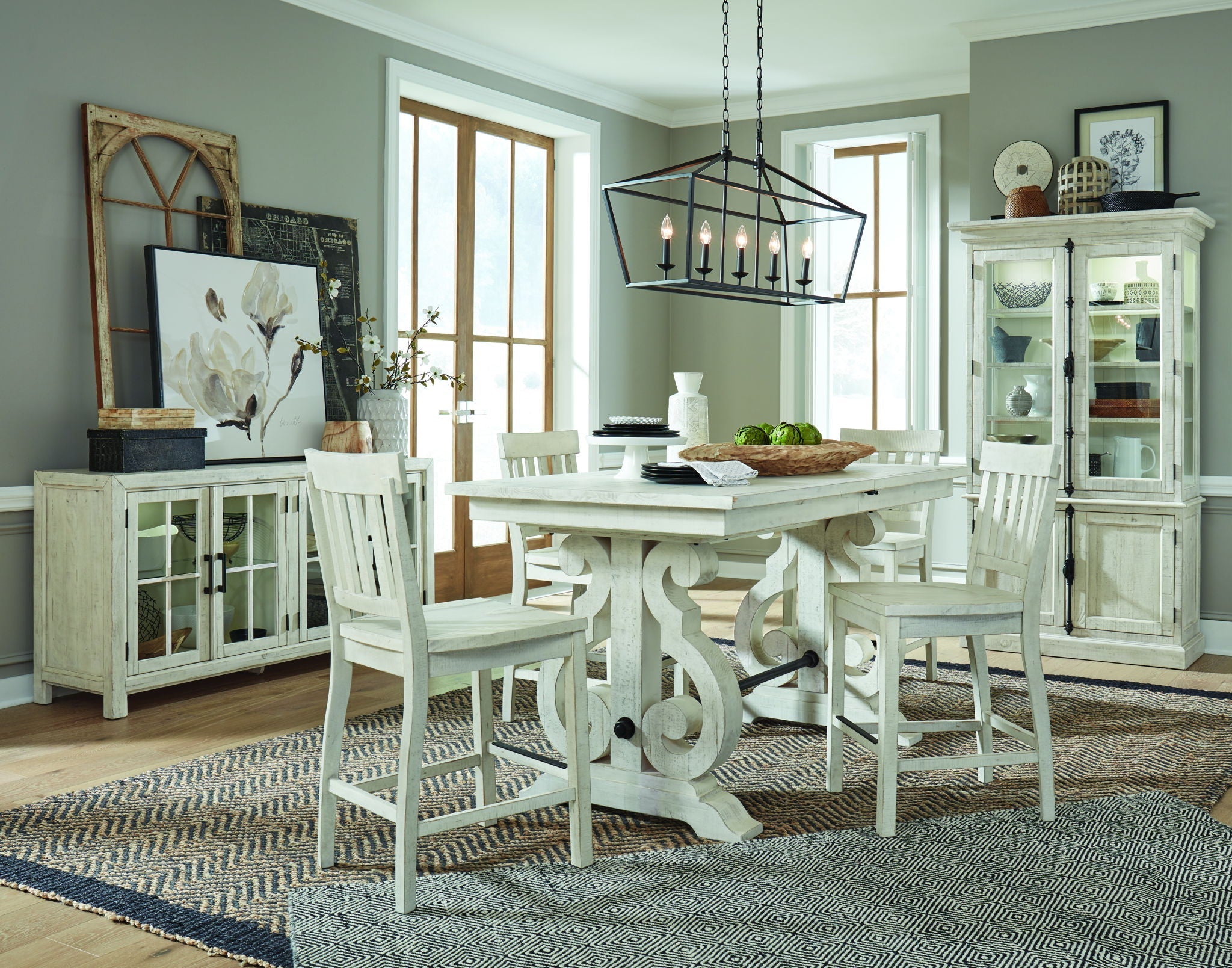Bronwyn - Counter Chair (Set of 2) - Alabaster