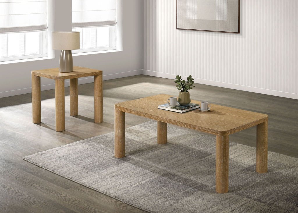 Castlewood Engineered Wood Cocktail Coffee Table Light Oak