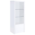 Jude 3-shelf Engineered Wood Media Tower High Gloss White