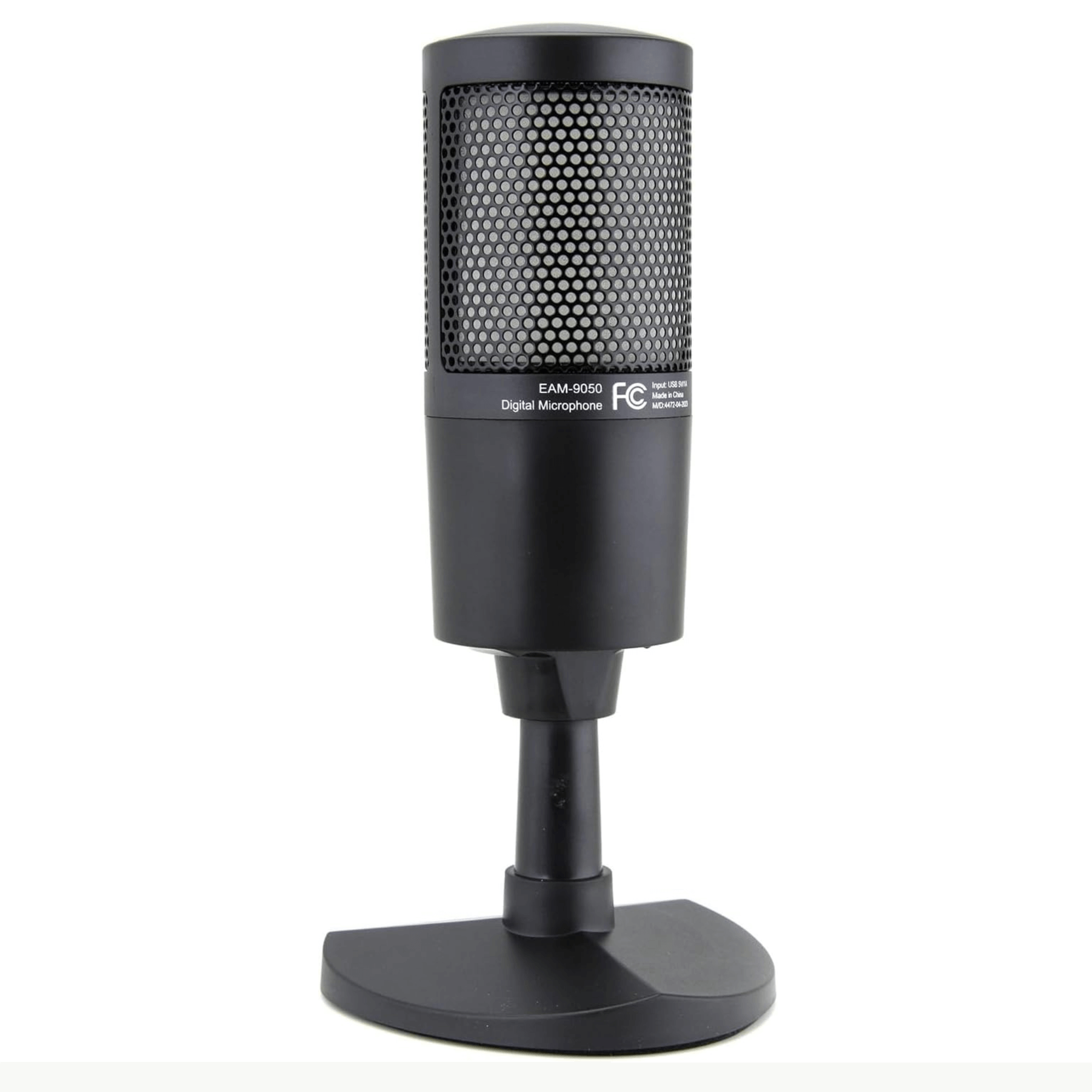 Emerson USB Gaming & Streaming Microphone with RGB Lighting with Tap-to-Mute