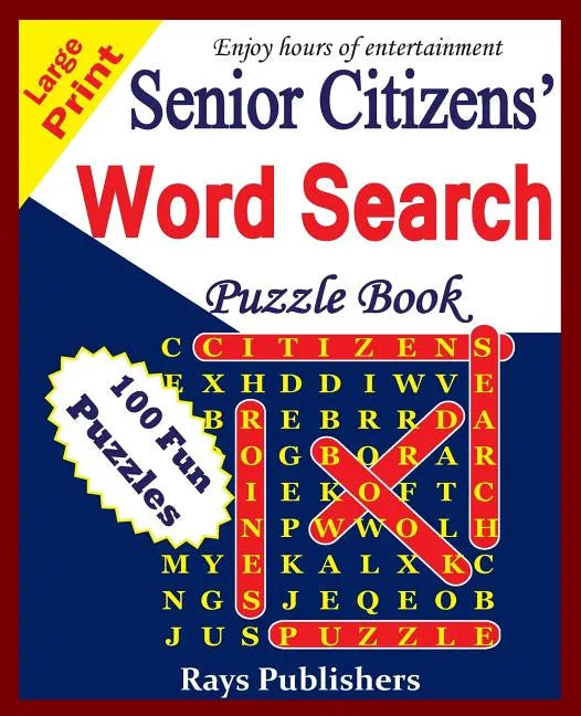 Senior Citizens' word search puzzle book - Paperback