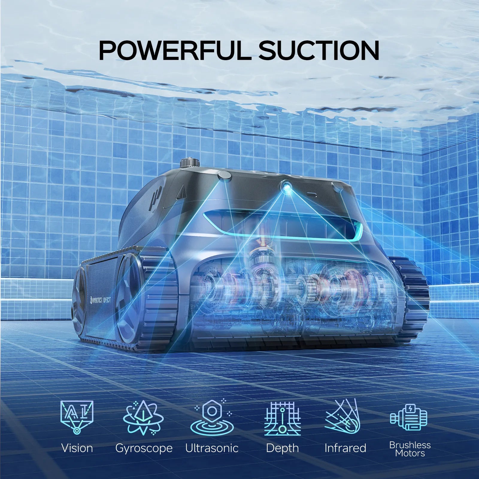 WYBOT S2 Solar Vision Robotic Pool Cleaner