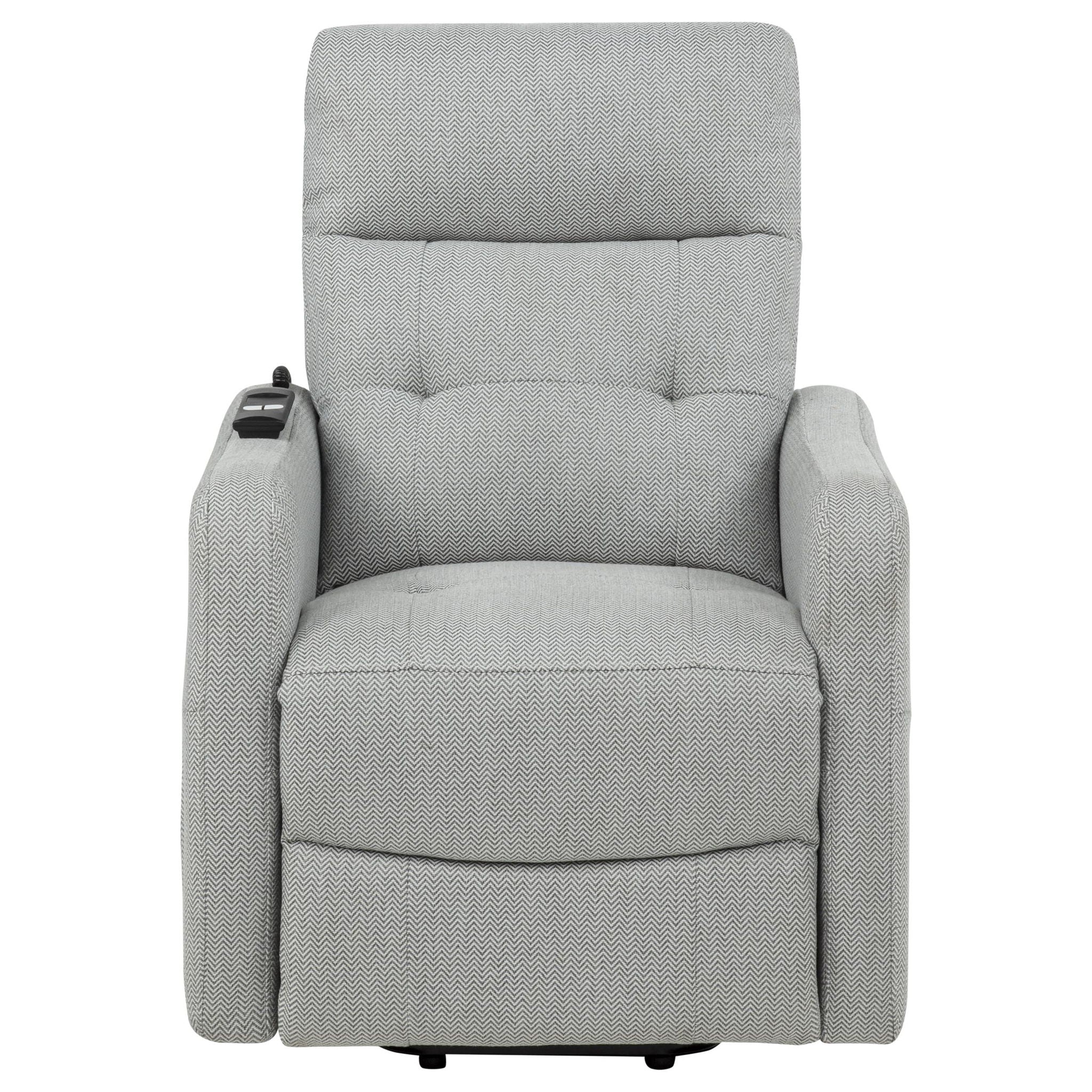Dayes Upholstered Power Lift Recliner Chair Light Grey