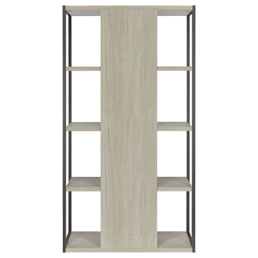 Loomis 72-inch 4-shelf Bookshelf Whitewashed Grey