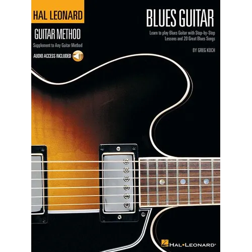 Hal Leonard Guitar Method Blues Guitar Beginner and Intermediate Lessons Learn 12-Bar Blues Scales and Riffs Tab and Online Audio Play-Along - Paperback