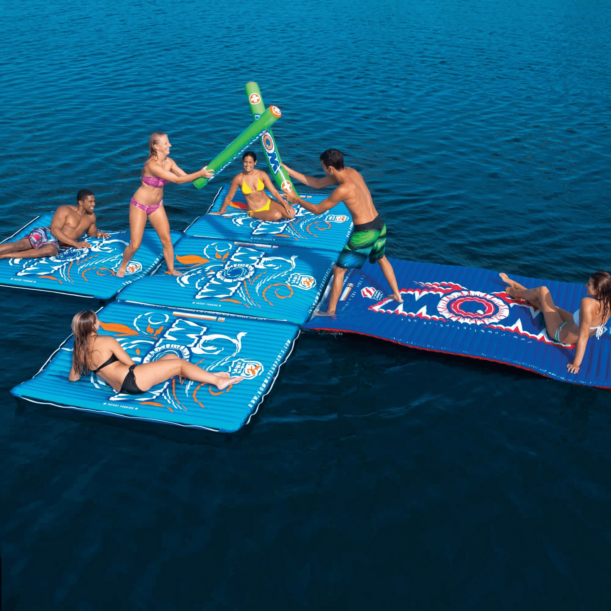 WOW Watersports Water Walkway 6 x 6 Inflatable Walkway with Zippers