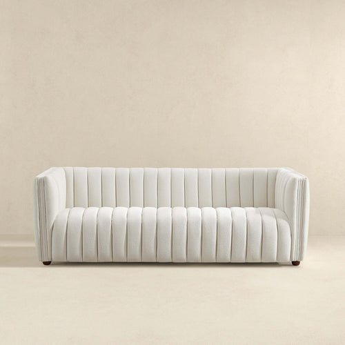 April - Mid-Century Modern Luxury Tight Back Boucle Couch