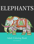 Elephants: Adult Coloring Book - Paperback