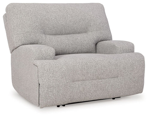 Acklen Place - 4 Pc. - 3-Piece Power Reclining Sectional Sofa With Raf Chaise, Wide Seat Power Recliner - Pewter
