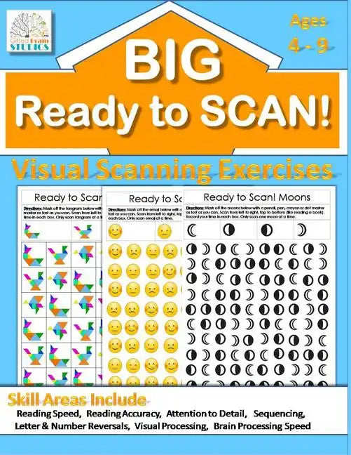 Ready to Scan! BIG BOOK: Beginners, Intermediate & Advanced Visual Scanning Exercises - Paperback