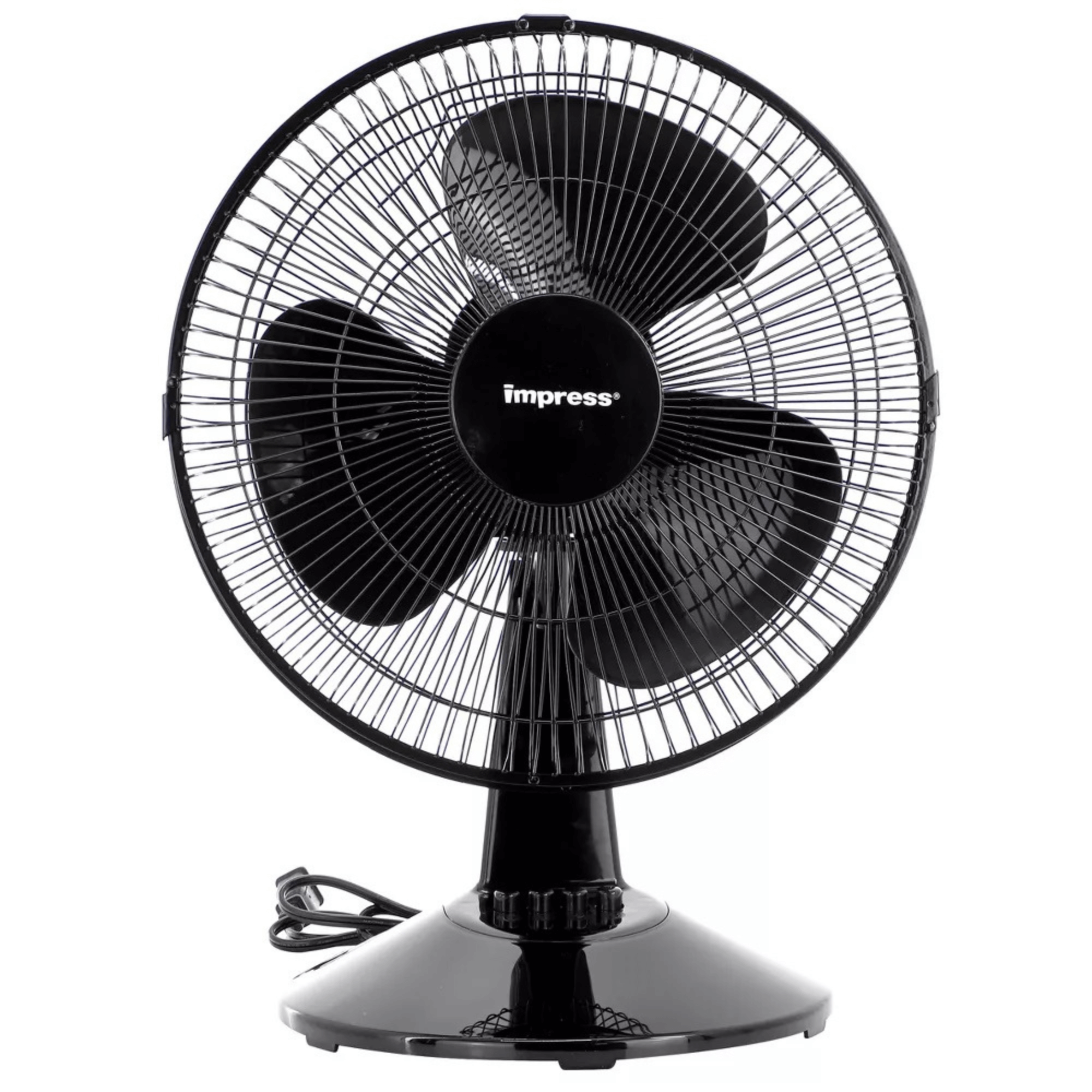 Impress 12-Inch 3-Speed Oscillating Desk and Table Fan