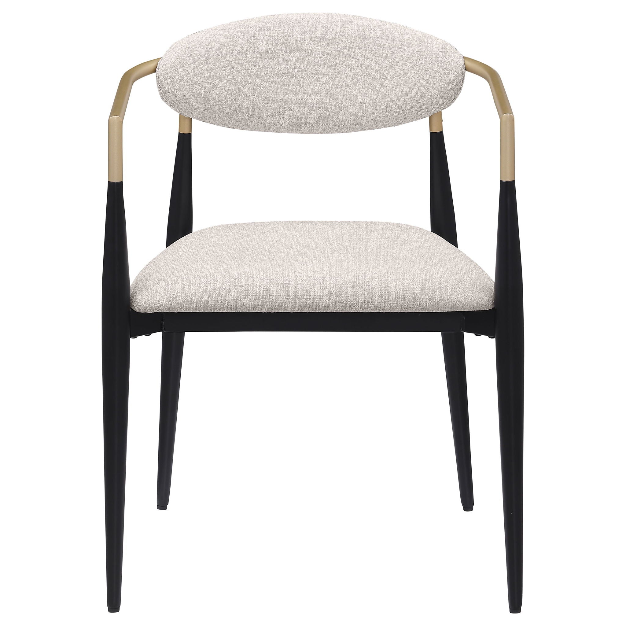 Bradbury Fabric Upholstered Dining Arm Chair Beige (Set of 2)