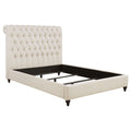 Devon 57-inch Upholstered California King Panel Bed Beige