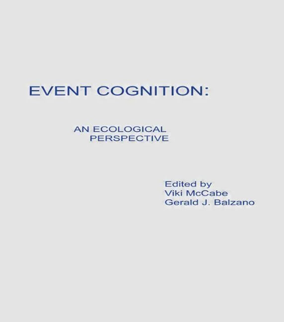 Event Cognition: An Ecological Perspective - Hardcover