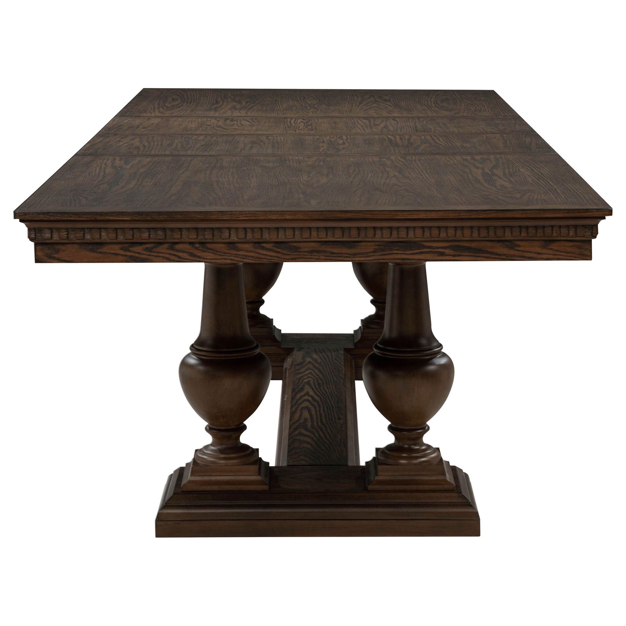 Ridgewell 7-piece Rectangular Trestle Dining Set Dark Oak
