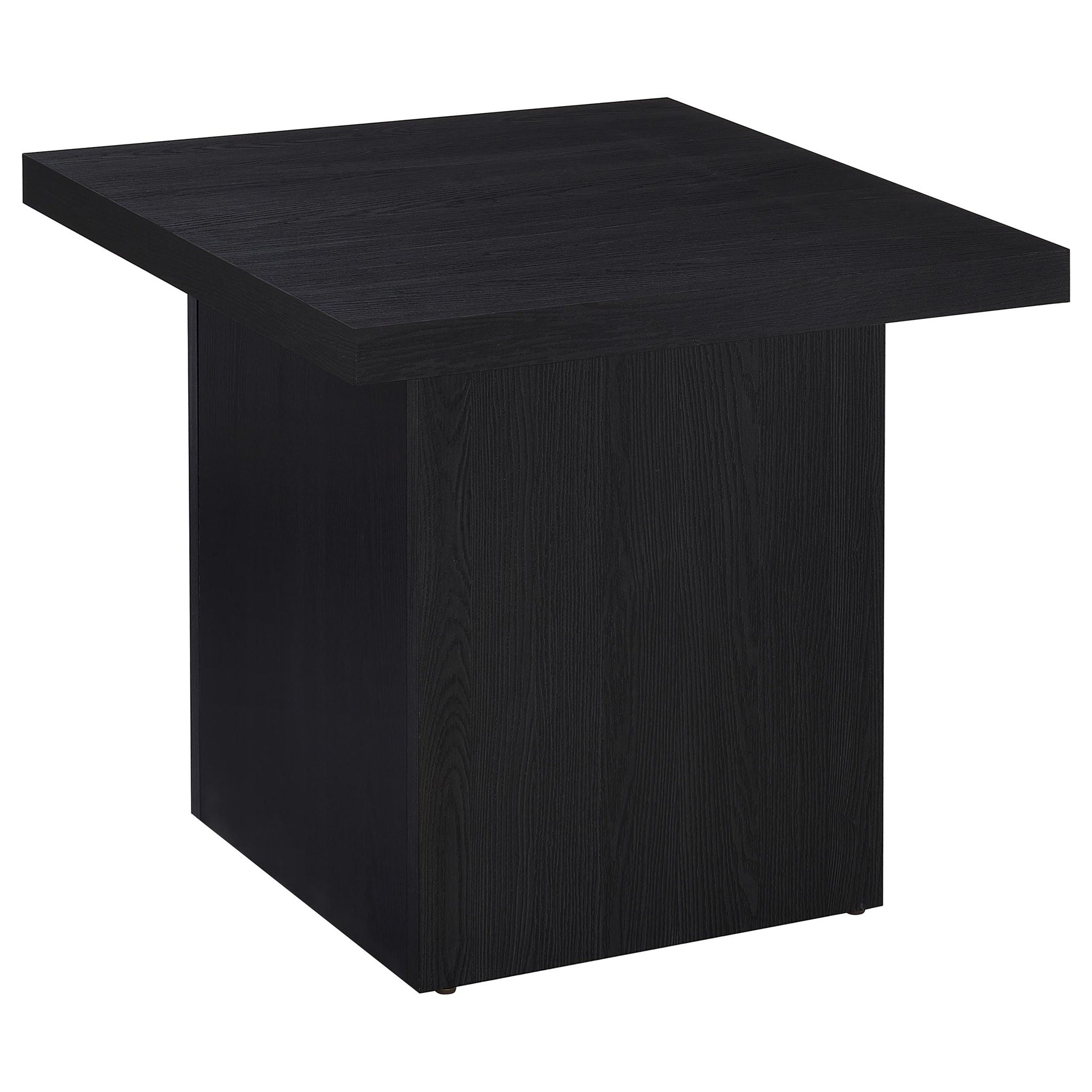 Devar 2-piece Square Cocktail Coffee End Table Set Black