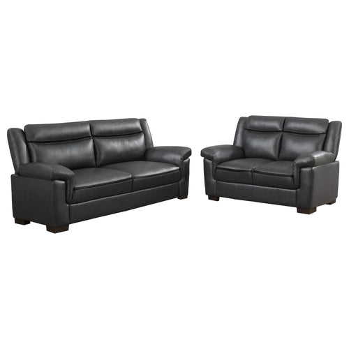 Arabella 2-piece Upholstered Padded Arm Sofa Set Grey