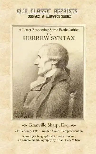 A Letter Respecting Some Particularities of the Hebrew Syntax - Paperback
