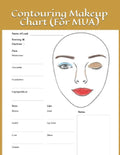 Contouring Makeup Chart: Paper Chart for Makeup Artist - Paperback