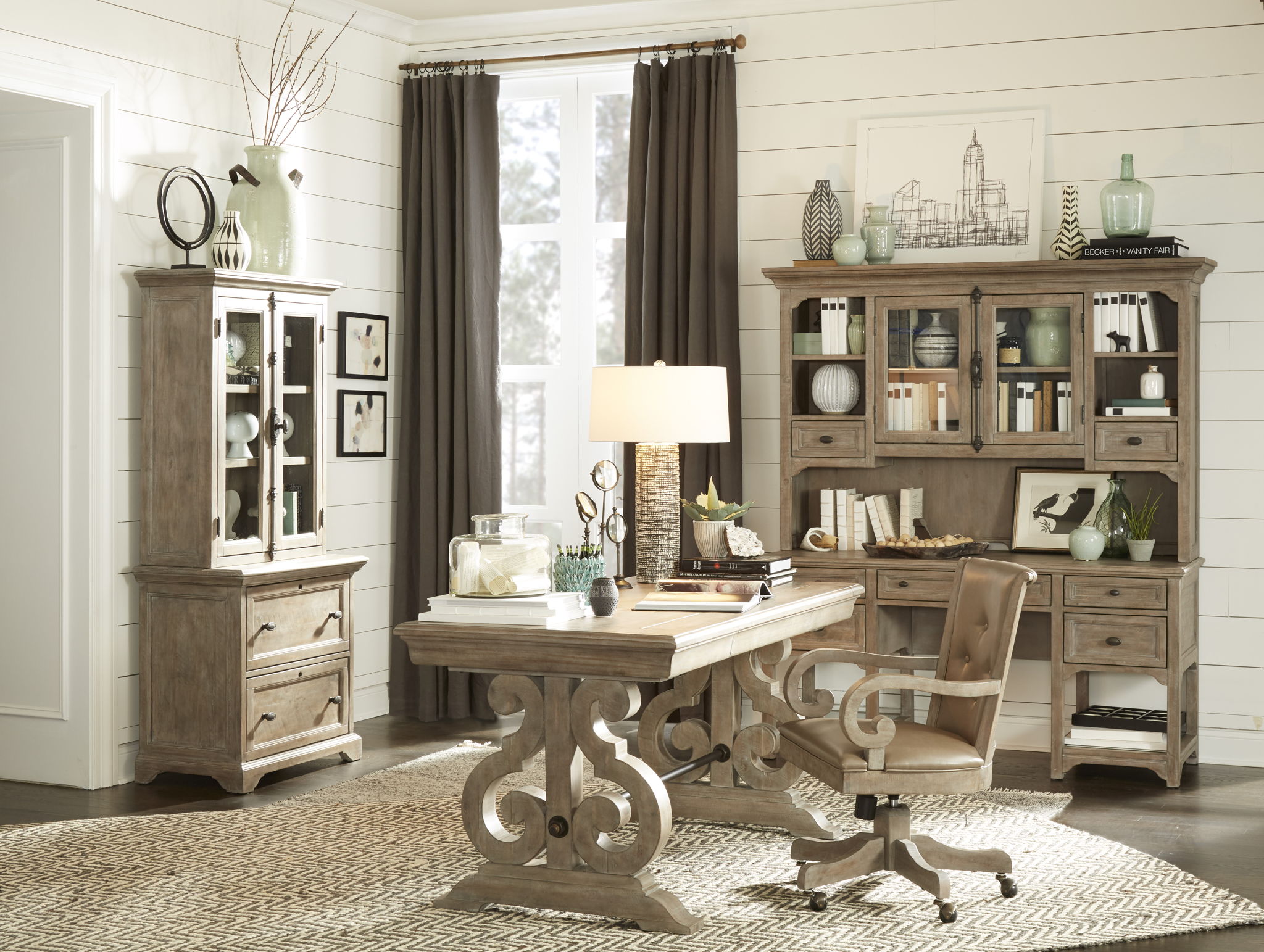 Tinley Park - Fully Upholstered Swivel Chair - Dove Tail Gray