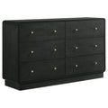 Cavelle 6-drawer Dresser Cabinet Black