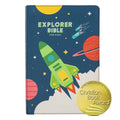 CSB Explorer Bible for Kids, Blast Off Leathertouch, Indexed - Imitation Leather