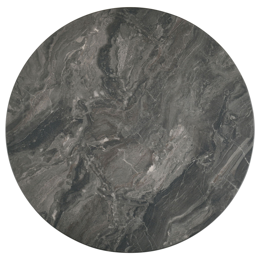 Bradley Round SmartTop Cocktail Coffee Table Smokey Grey and Brown