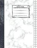 Graph Paper Composition Notebook: 110 Pages - Quad Ruled 4x4 - 8.5" x 11" Marble Large Notebook with Grid Paper - Math Notebook For Students - Paperback