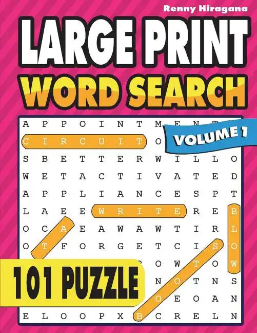 Large Print Word Search: 101 Puzzles ( Volume 1 ) - Paperback