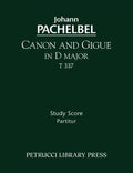 Canon and Gigue in D major, T 337: Study score - Paperback