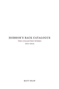 Horror's Back Catalogue: 2011-2012 - Paperback