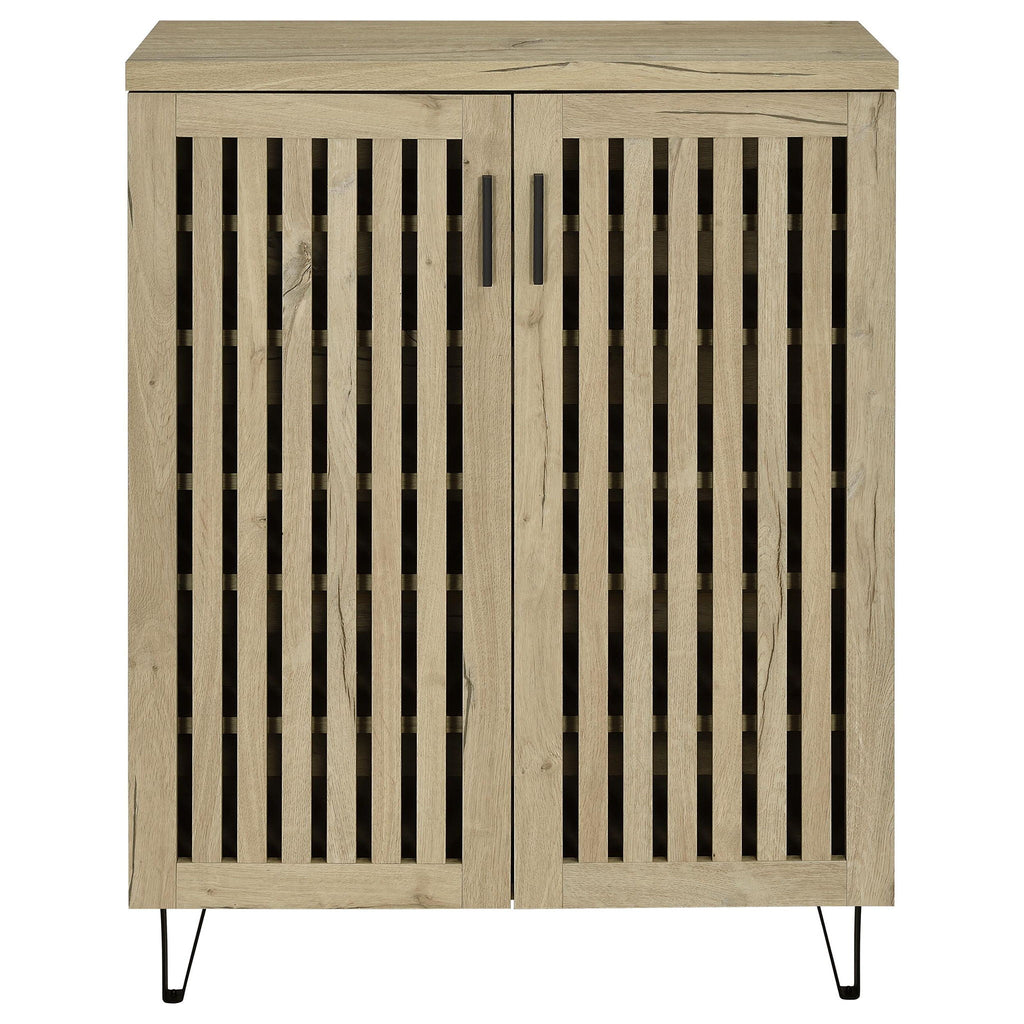 Brixton 2-door Entryway Shoe Storage Cabinets White Oak