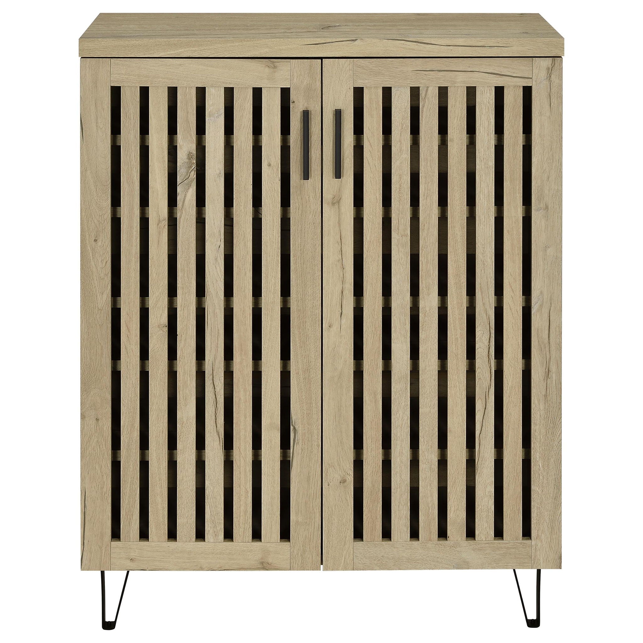 Brixton 2-door Entryway Shoe Storage Cabinets White Oak