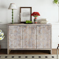 Accent Cabinet Farmhouse Style 3 Door Wooden Cabinet Sideboard Buffet Server Cabinet Storage Cabinet, For Living Room - Natural Wood Wash