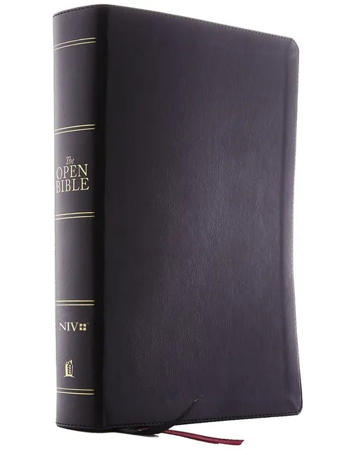 The Niv, Open Bible, Leathersoft, Black, Red Letter Edition, Comfort Print: Complete Reference System - Imitation Leather